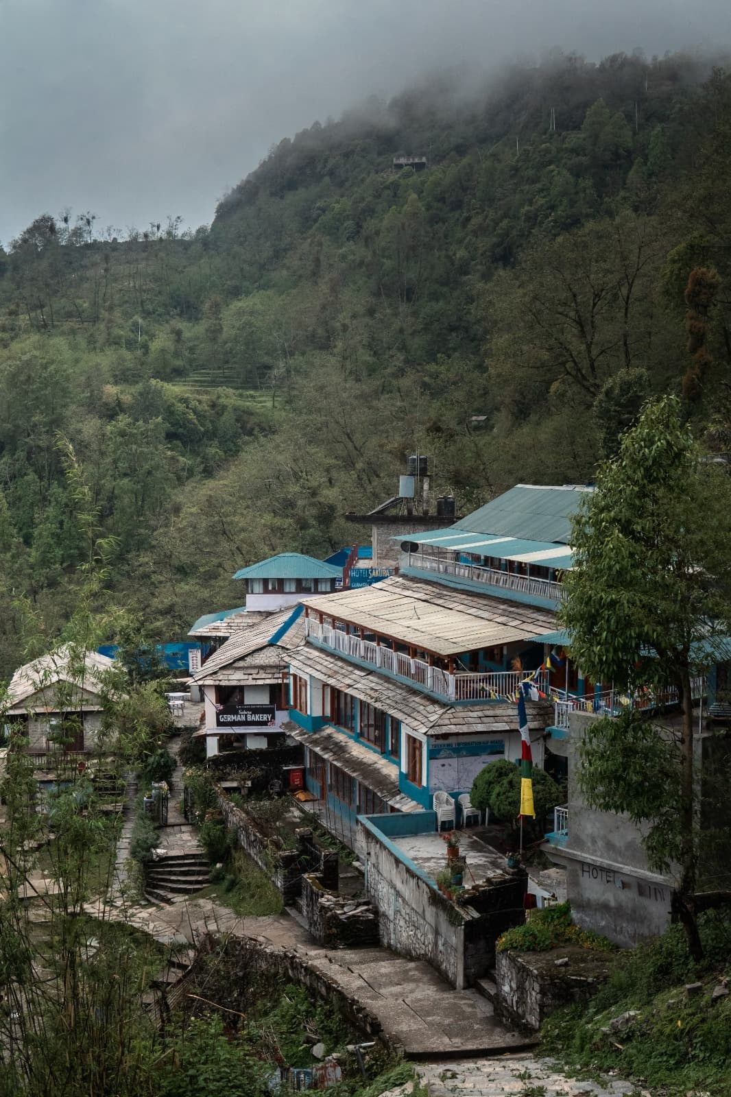 A mountain village in the clouds