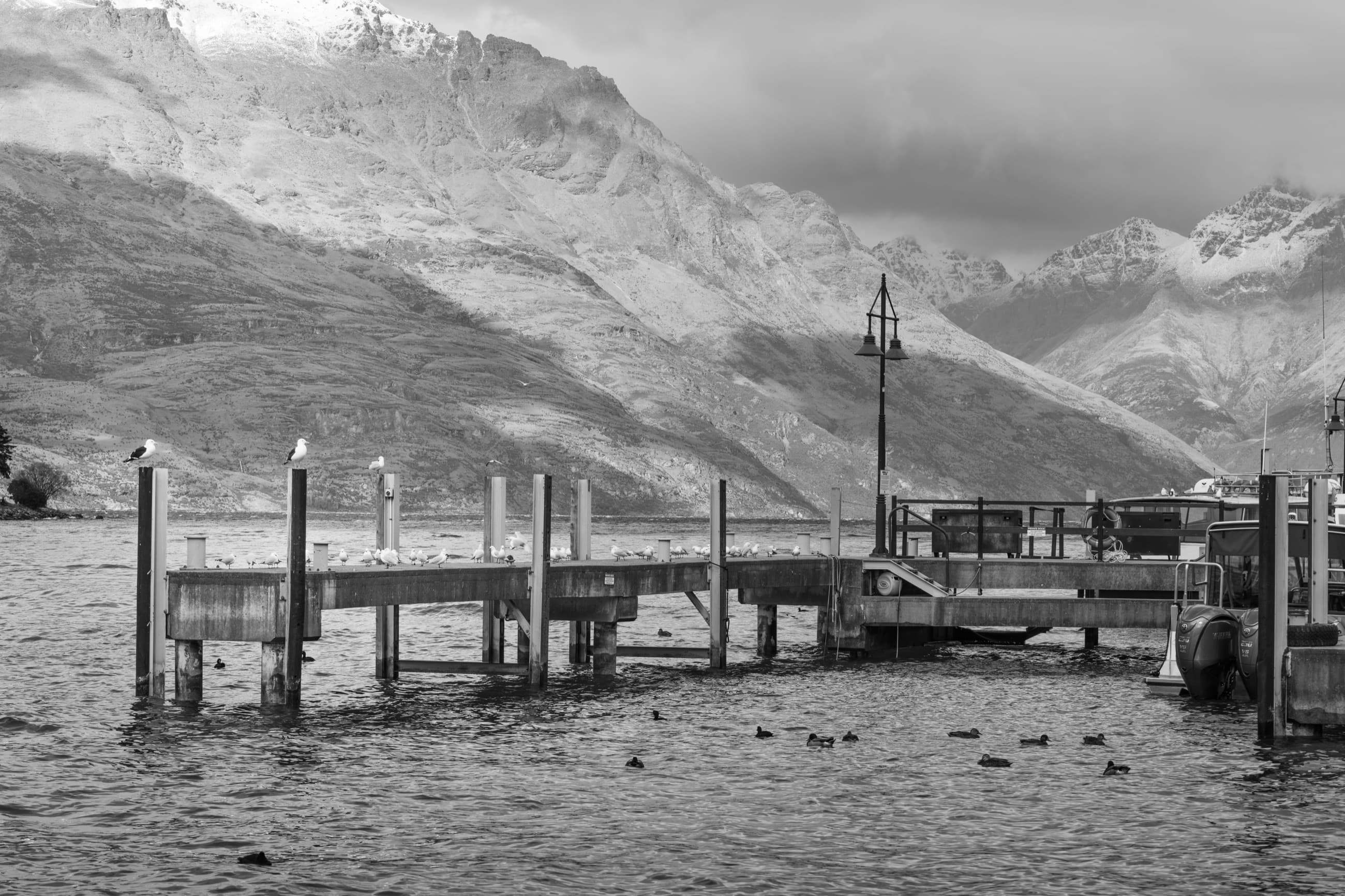 Wharf and township view